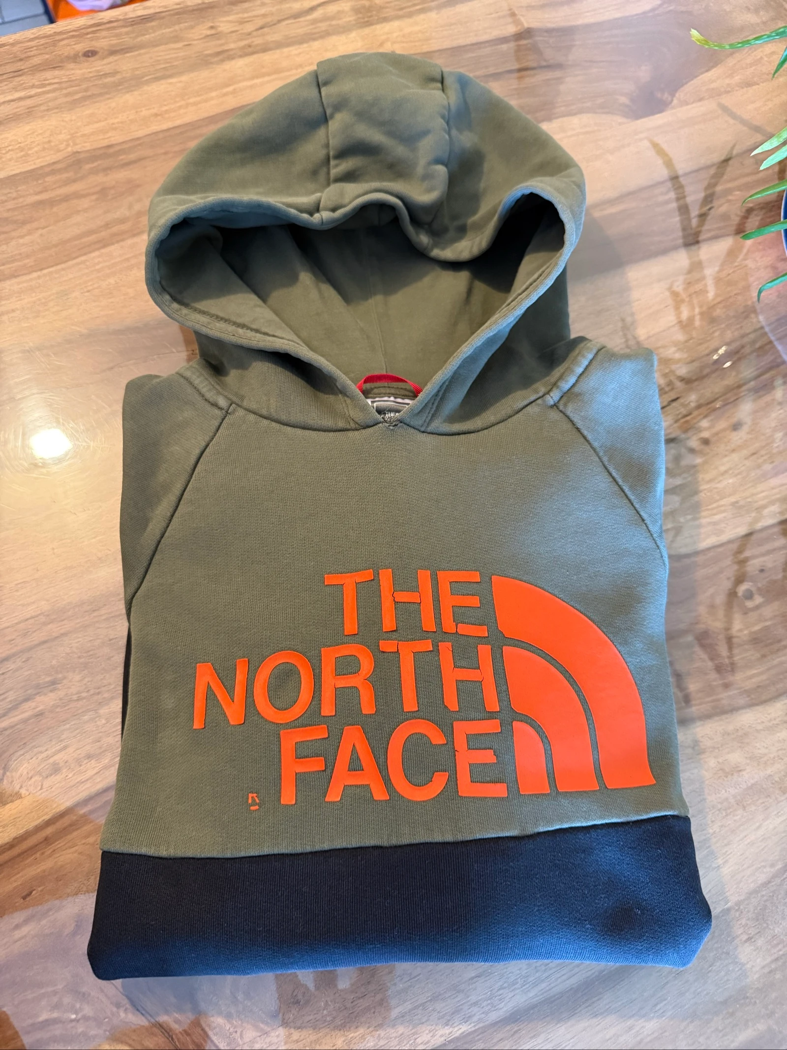 Sudadera The North Face junior L 11/12 años caqui negro con logo naranja – photo 3